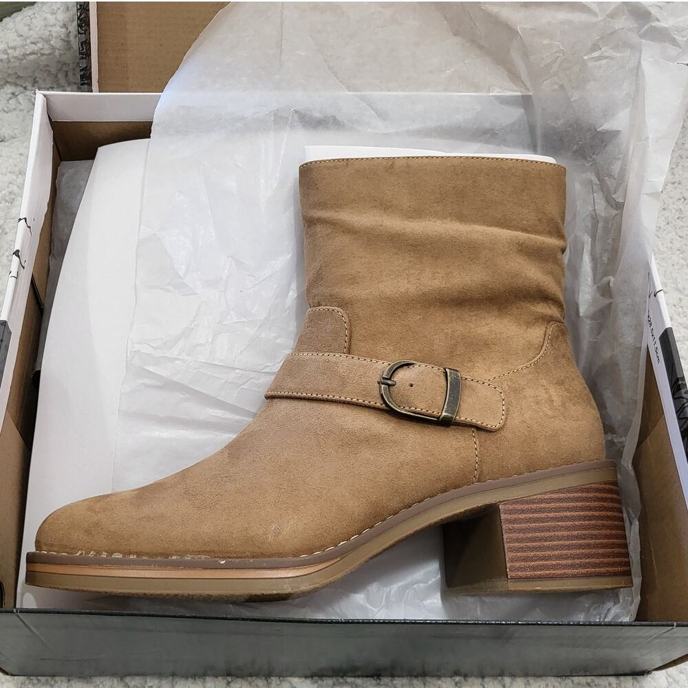 NEW Kensie NOE Fashion heeled Boot Sand Women's size 9.5